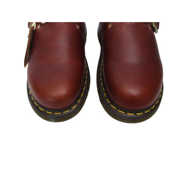New DR. MARTENS Jorge II Faux Fur Lined Leather Slingback Mules Unisex M8 / W10 - Picture 6 of 10